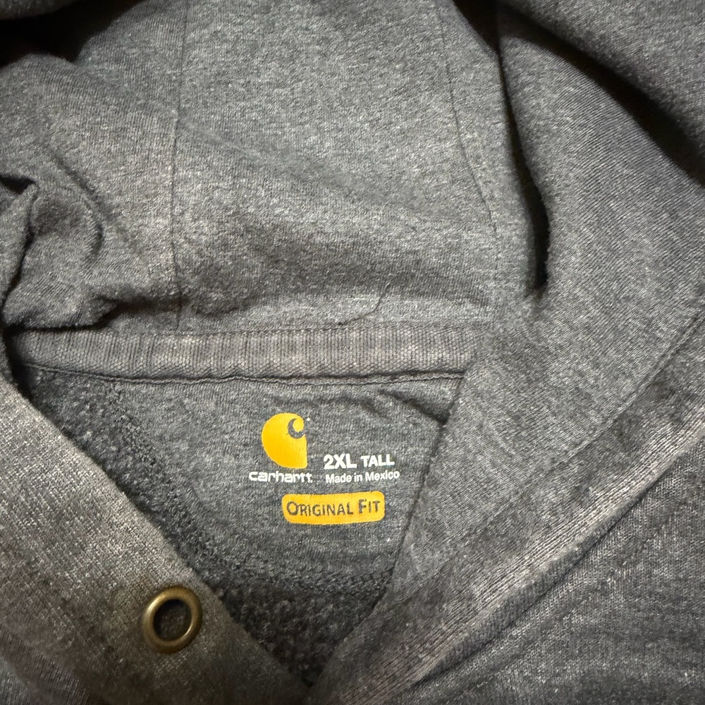 Carhartt Men's Charcoal Hoodie Sweater - Picture 2 of 3